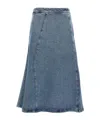 Fabiana Filippi A-line Silhouette Denim Skirt With Seam Detailing