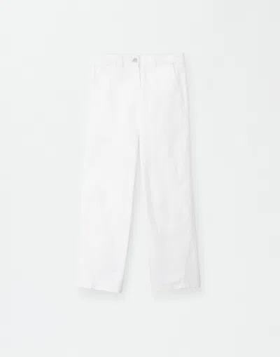 Fabiana Filippi Denim Trousers In Optical White
