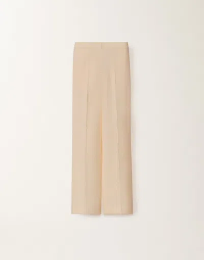 Fabiana Filippi Deruta Wool And Linen Mat Trousers In Brown