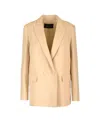 Fabiana Filippi Linen Double-breasted Blazer In 0144