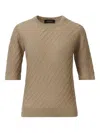 Fabiana Filippi Wool And Silk Sweater With Sequins In Neutral