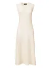 Fabiana Filippi Wool And Silk Dress With Sequins In Neutral