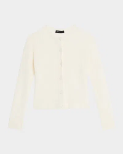 Fabiana Filippi Diagonal-stitch Sequin Knit Sweater In White
