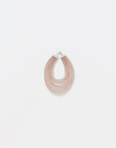 Fabiana Filippi Diamond-cut Thread Necklace In Pink