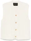 Fabiana Filippi Diamond-quilted Gilet In Neutrals