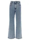 Fabiana Filippi Diamond Thread Wide Leg Jeans In Blue