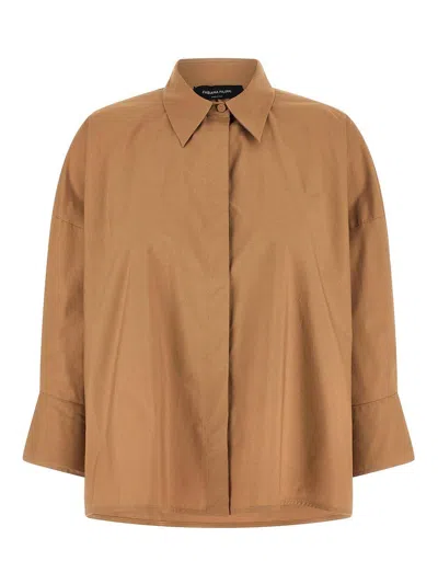 Fabiana Filippi Diamond Thread Shirt In Brown