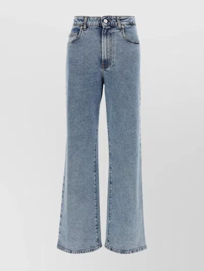 Fabiana Filippi Diamond Thread Wide Leg Jeans In Blue