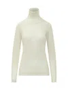 Fabiana Filippi Turtleneck Sweater In Bianco