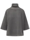 Fabiana Filippi Turtleneck Sweater In Piombo