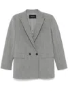 Fabiana Filippi Double-breasted Blazer In Grey