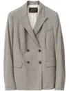 Fabiana Filippi Double-breasted Blazer In Grey