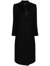 Fabiana Filippi Notched-collar Double-breasted Coat In Black
