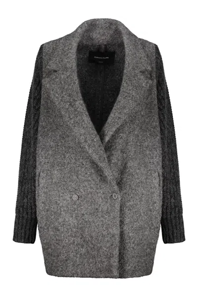 Fabiana Filippi Double-breasted Coat In Gray