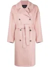 Fabiana Filippi Double-breasted Coat In Pink