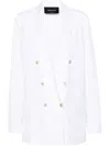 Fabiana Filippi Double-breasted Cotton Blazer In White