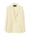 FABIANA FILIPPI DOUBLE-BREASTED JACKET IN LINEN AND VISCOSE BLEND