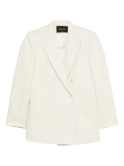 Fabiana Filippi Double-breasted Pocket Blazer In Neutral