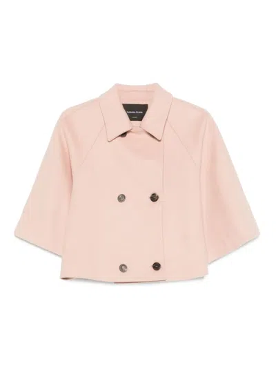 Fabiana Filippi Double-breasted Short Coat In Pink