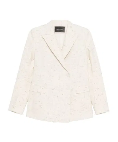 FABIANA FILIPPI DOUBLE-BREASTED TEXTURED BLAZER