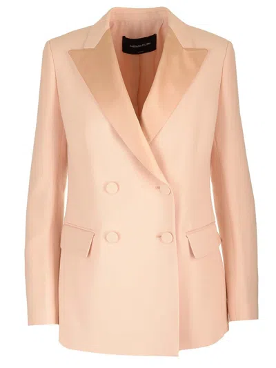 Fabiana Filippi Wool And Silk Blazer In Pink