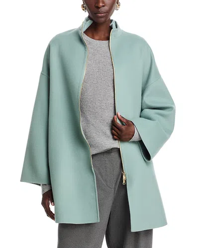 Fabiana Filippi Double Wool Caban Jacket In Green