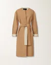 Fabiana Filippi Double Wool Coat In Neutral