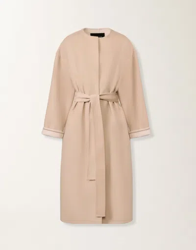 Fabiana Filippi Double Wool Coat In Pink
