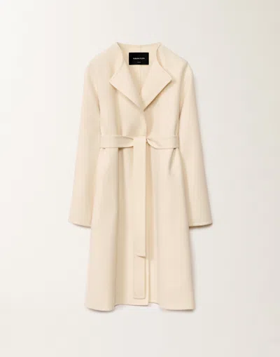 Fabiana Filippi Double Wool Coat In White