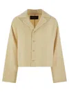 Fabiana Filippi Double Wool Jacket In Vanilla