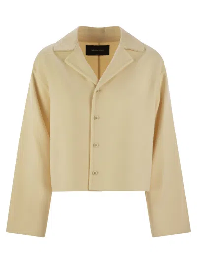 Fabiana Filippi Double Wool Jacket In Vanilla