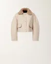 Fabiana Filippi Knitted-collar Wool Jacket In Brown