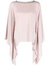 Fabiana Filippi Bead-detail Asymmetric Blouse In Pink