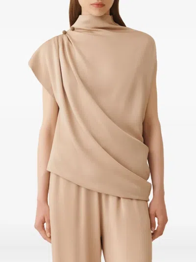 Fabiana Filippi Oversized Open Cardigan In Tortora