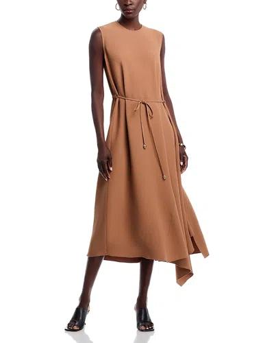 Fabiana Filippi Sleeveless Midi Dress In Brown