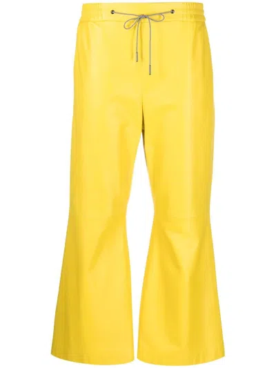 Fabiana Filippi Drawstring Cropped Flared Pants In Yellow