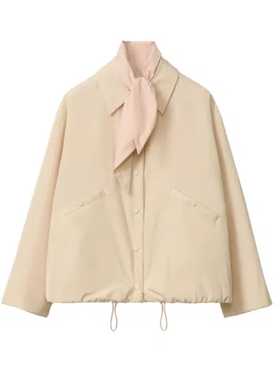 Fabiana Filippi Drawstring-hem Jacket In Neutrals