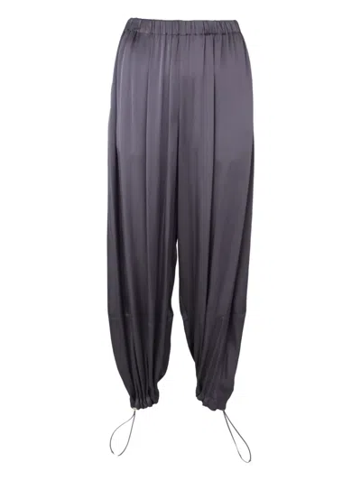 Fabiana Filippi Drawstring Pleated Pants In Gray