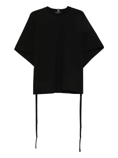 Fabiana Filippi Drawstring T-shirt In Black