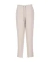 Fabiana Filippi Drawstring Waist Casual Trousers In Nude