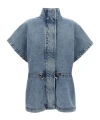 Fabiana Filippi Drawstring Waist Denim Cape