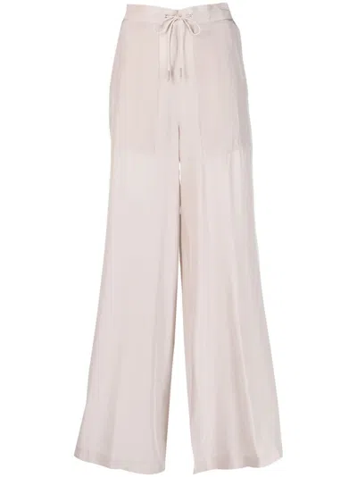 Fabiana Filippi Drawstring-waist Straight-leg Trousers In Nude