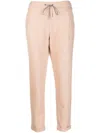 Fabiana Filippi Drawstring-waistband Tapered-leg Trousers In Brown