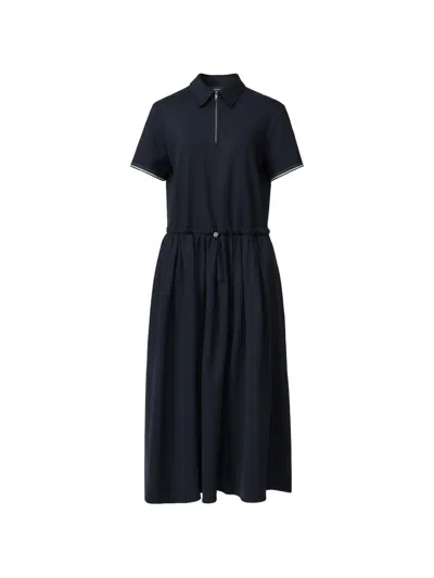 Fabiana Filippi Drawstring-waist Polo Midi Dress In Black