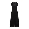 Fabiana Filippi Black Wool Sequins Midi Dress