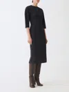 Fabiana Filippi Button-embellished Midi Dress In Black