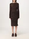 Fabiana Filippi Dress  Woman Color Brown In Braun