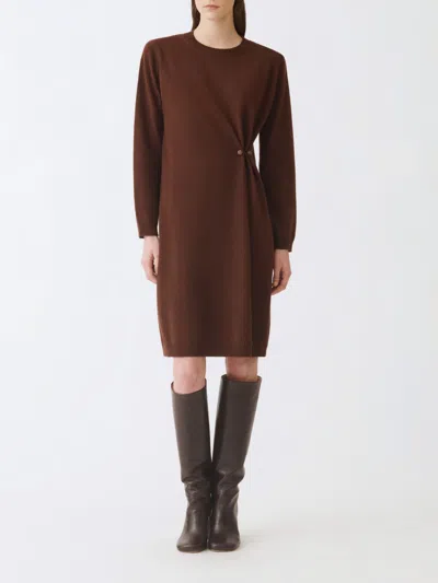Fabiana Filippi Dress  Woman Color Ebony In Burgundy