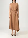 Fabiana Filippi Asymmetric-hemline Midi Dress In Brown