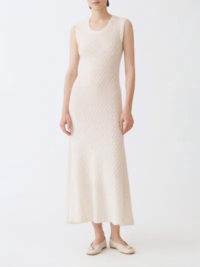 Fabiana Filippi Round Neck Dress In White
